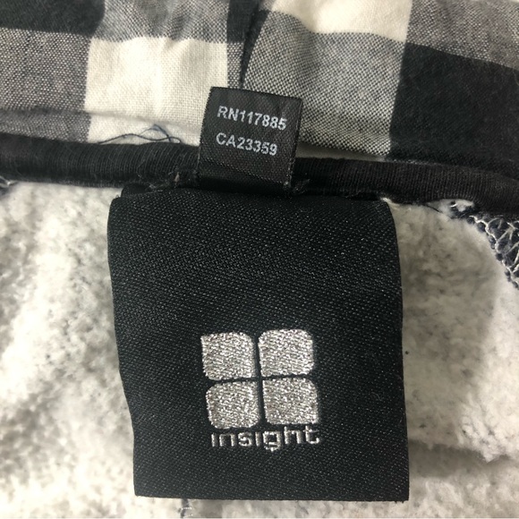 INSIGHT Hooded Fleece Lined Jersey Knit Jacket with Pockets Navy Sz S - Picture 13 of 14